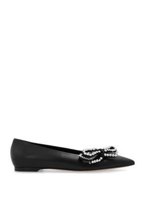 バレエシューズ Jimmy Choo BALLERINE SHOES (BINGPUMPFLATPAT MACARON) Jimmy Choo Bing crystal-strap Ballerina Shoes | Pink | FARFETCH